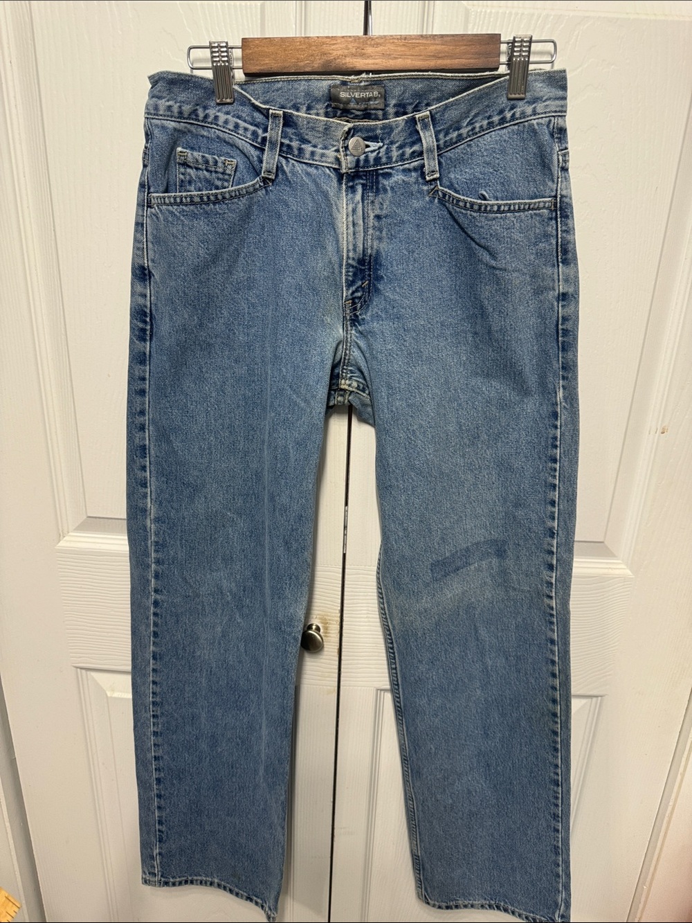 Silvertab Jeans Women Straight Leg Denim - Light Blue Wash Size 7 Medium
